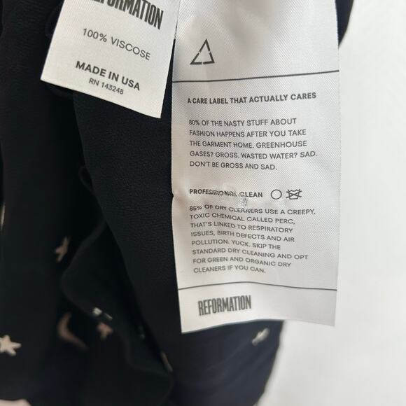 Reformation celestial mini dress sleeveless size 0 gothic moon stars - Picture 3 of 5